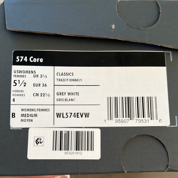 New Balance Classics Cream and White Athletic Shoes - Picture 8 of 10